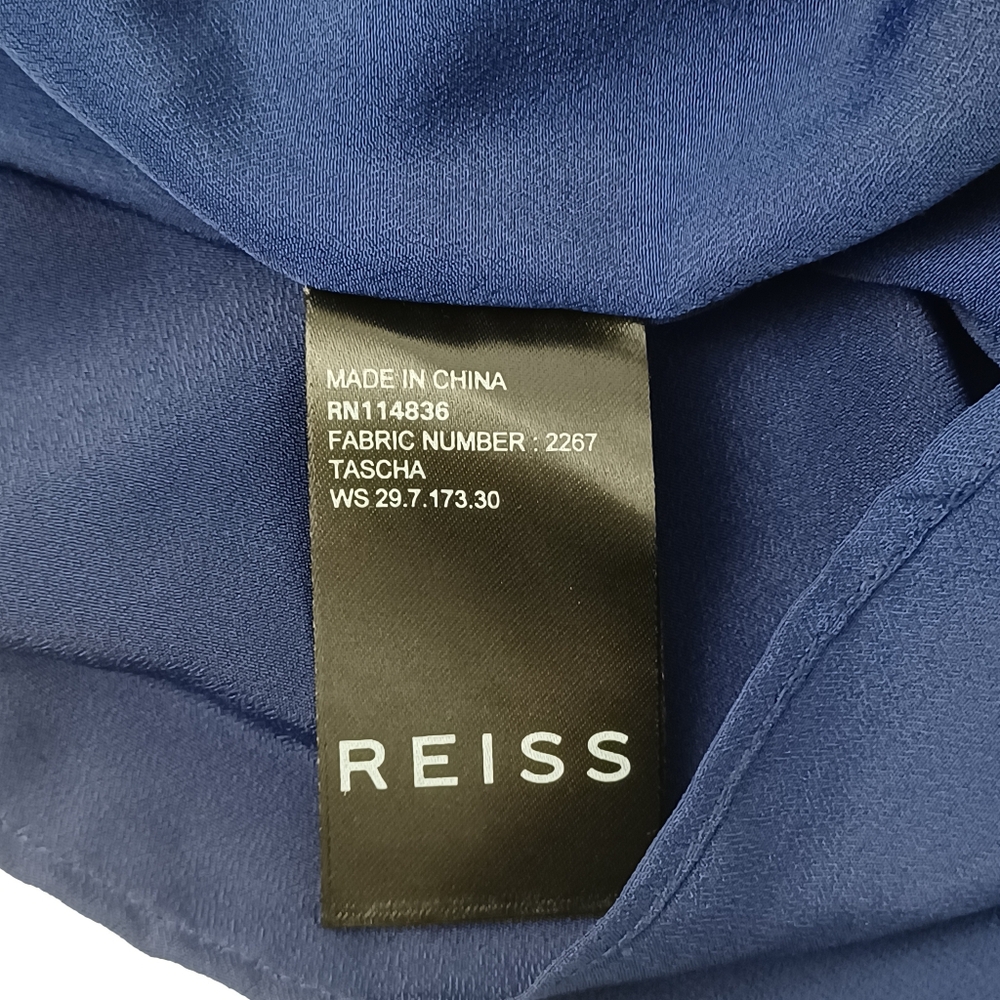 Reiss Tascha Maxi Dress Size 6 Women Wedding Guest V Neck Sleeveless In Navy - Picture 13 of 14